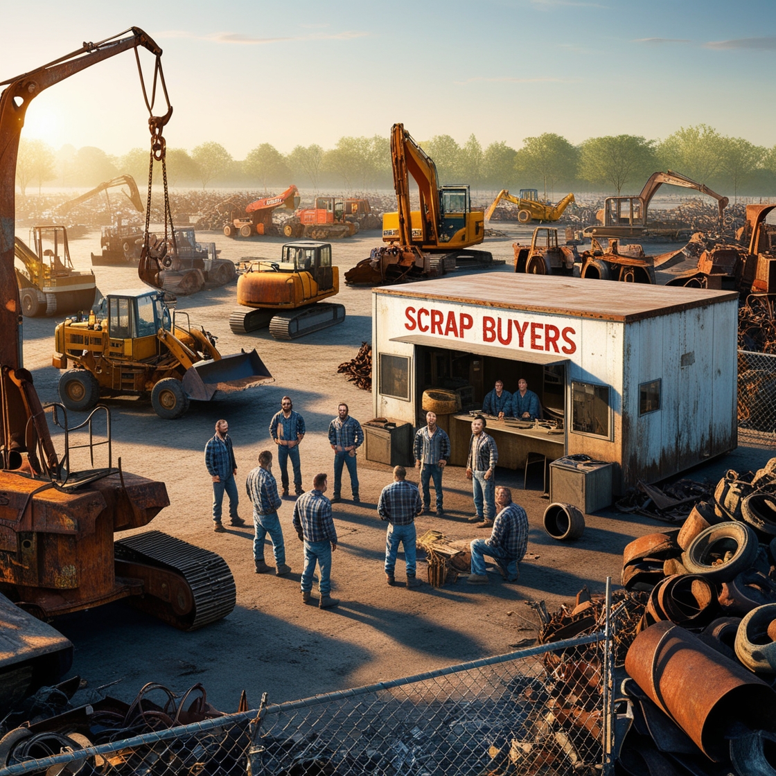 Heavy equipment scrap buyers near me offering top prices for construction machinery, excavators, and industrial equipment recycling
