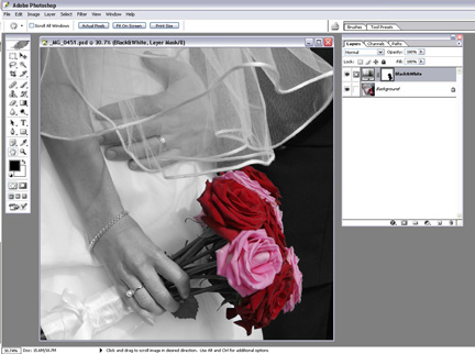 Photoshop: Spot Coloring Black and White Photos